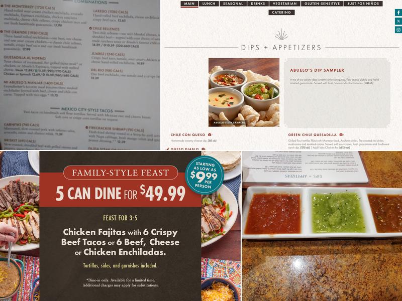 Abuelo's Mexican Restaurant Menu