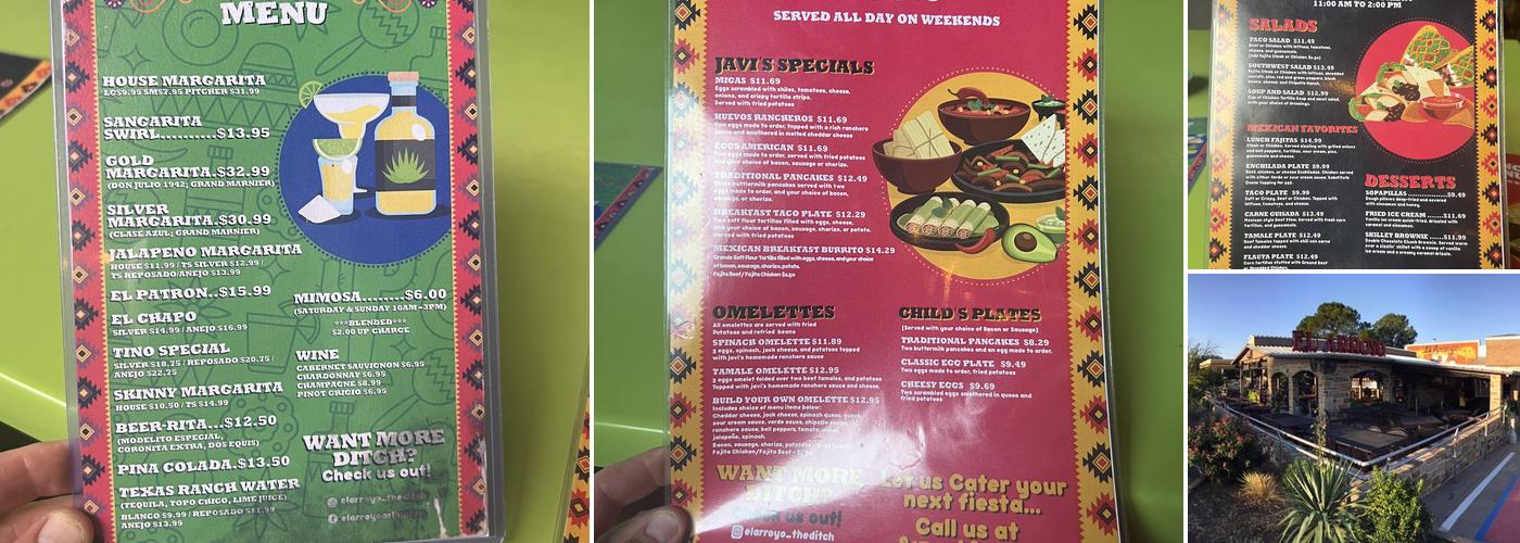 El Arroyo Menu