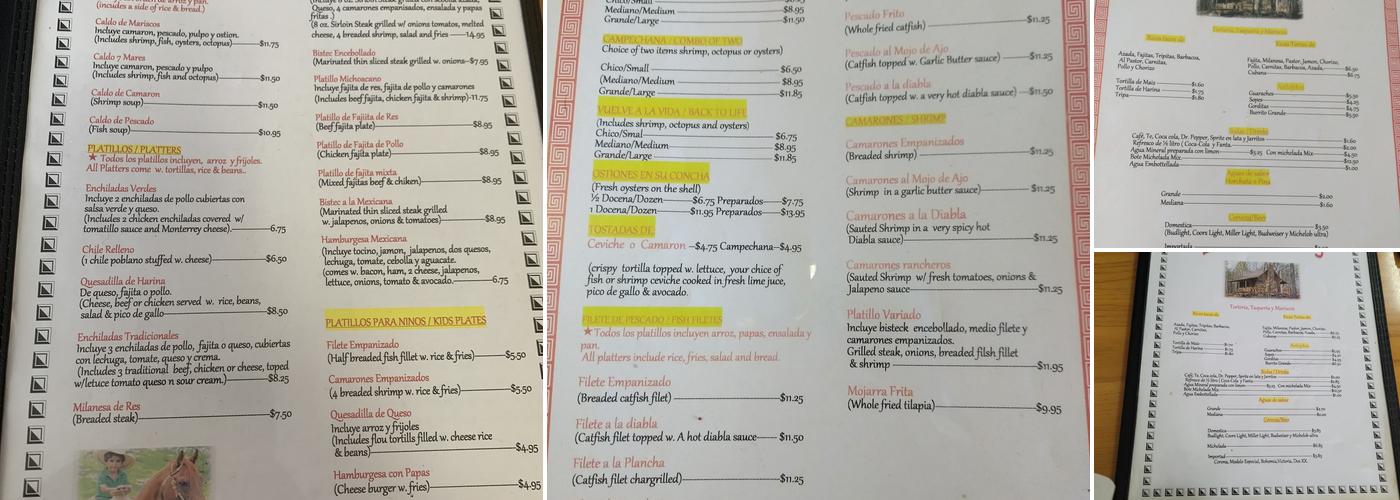 El Jacalito # 3 Menu