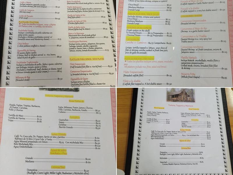 El Jacalito # 3 Menu