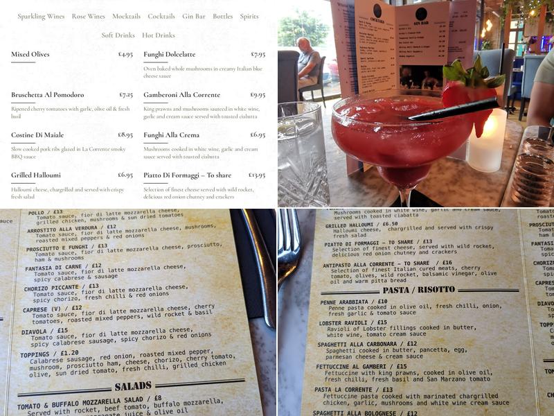 La Corrente Italian Restaurant & Bar Menu