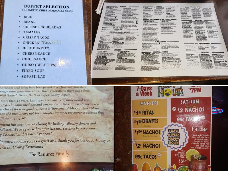 Los Lupes Grand Prairie Menu
