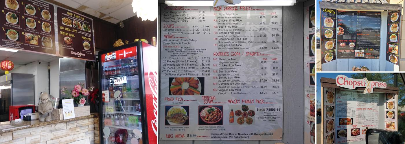 Chopstick Express Menu