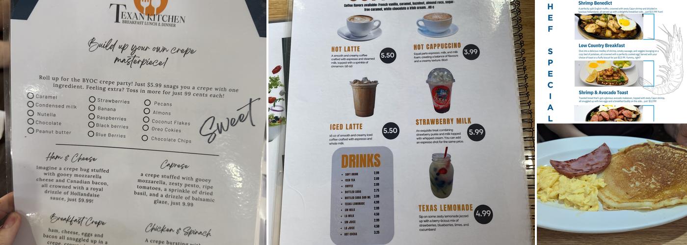 Texan Kitchen Menu
