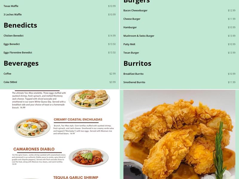 Texan Kitchen Menu