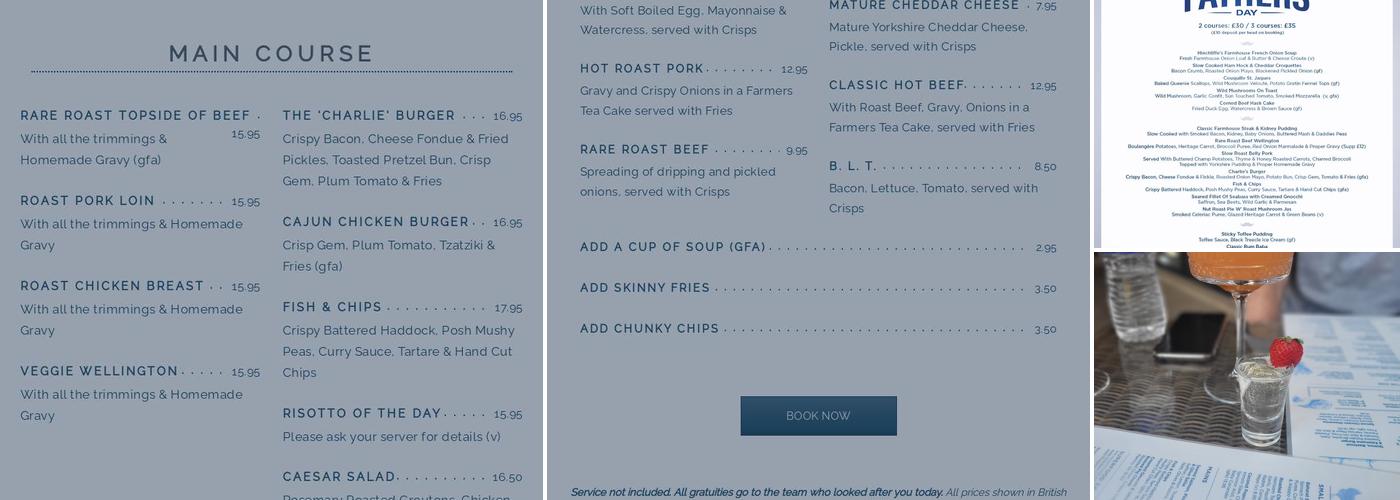 The Rusty Bull Menu