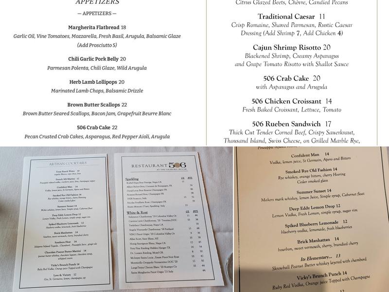 Restaurant506 Menu