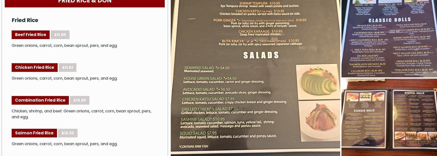 Sushi And Ramen Japanese Restaurant Menu