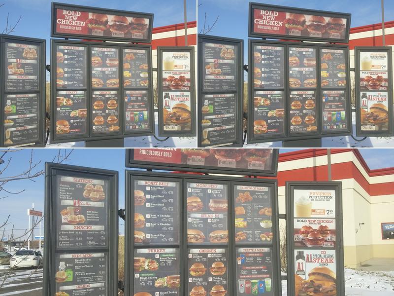 Arby's Menu