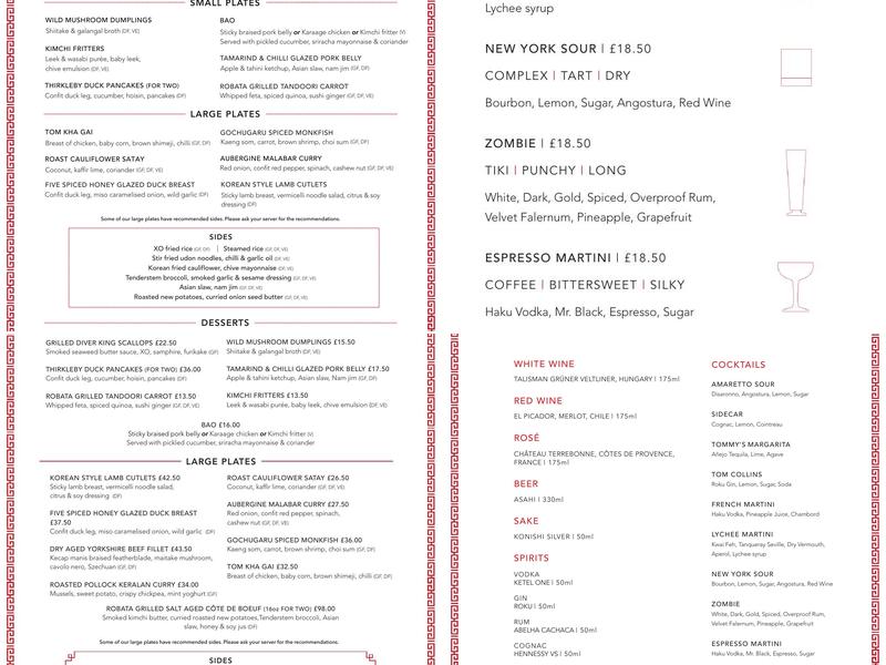 Restaurant EightyEight Menu
