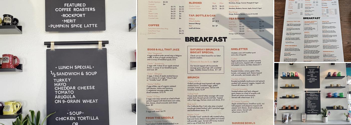 Hester's Cafe Six Points Menu