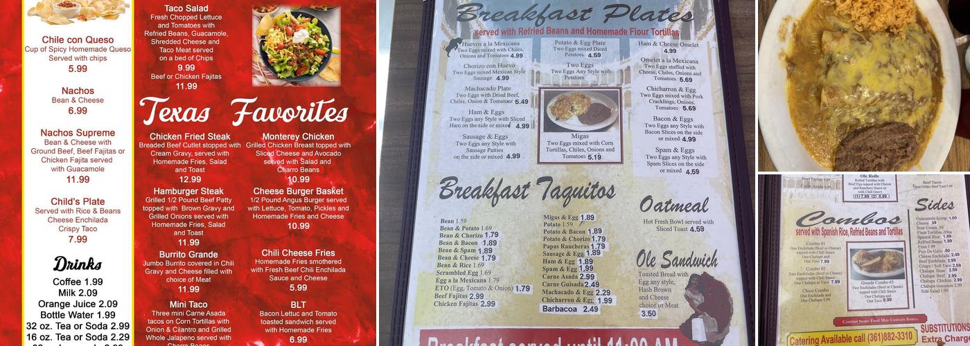 Ole' Cafe Menu