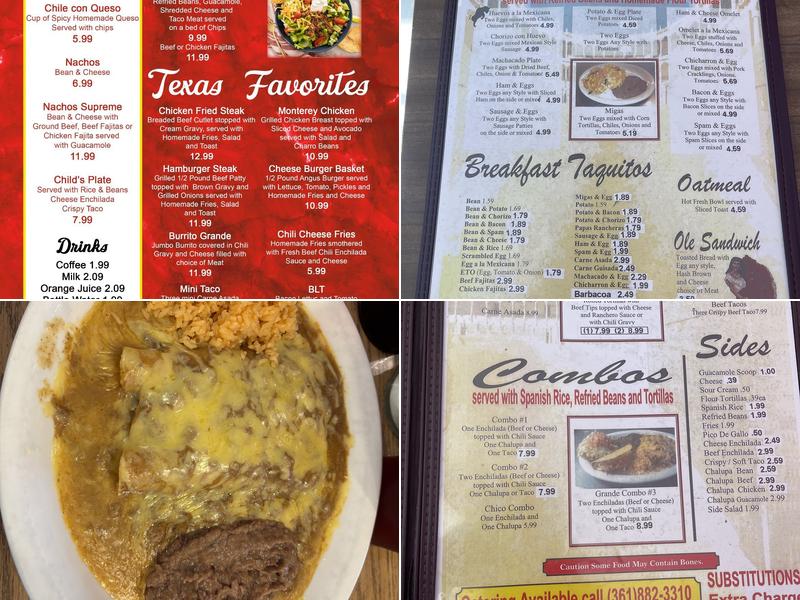 Ole' Cafe Menu