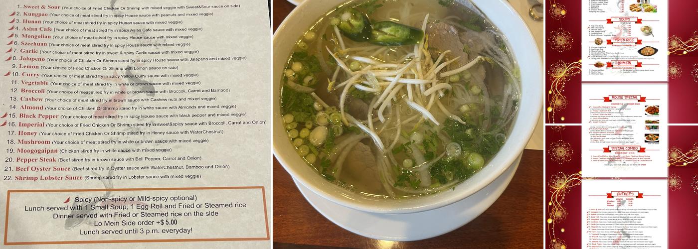 Asian Cafe Menu