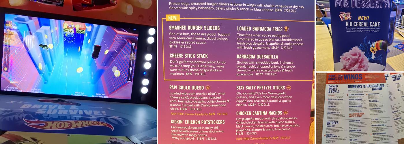 Dave & Buster's Orlando Menu