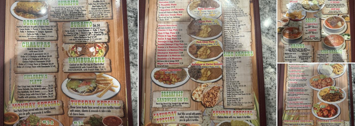 Hermanos Solis Restaurant #1 Menu