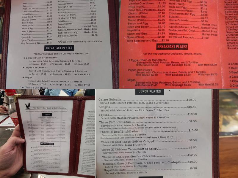Hi-Ho Restaurant Menu