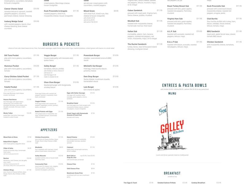 Galley Menu