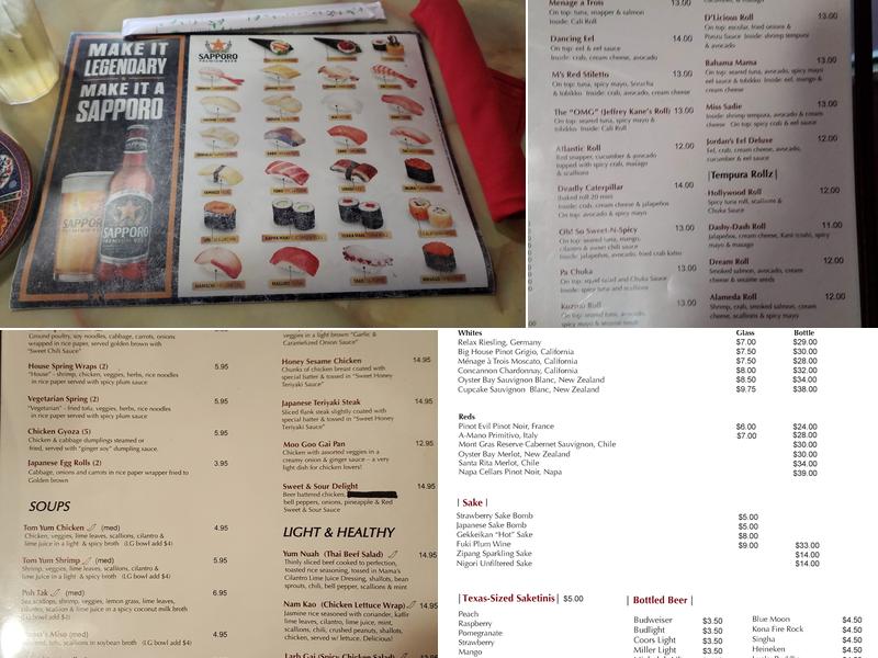 Drunkn'Noodlez Asian Restaurant Menu