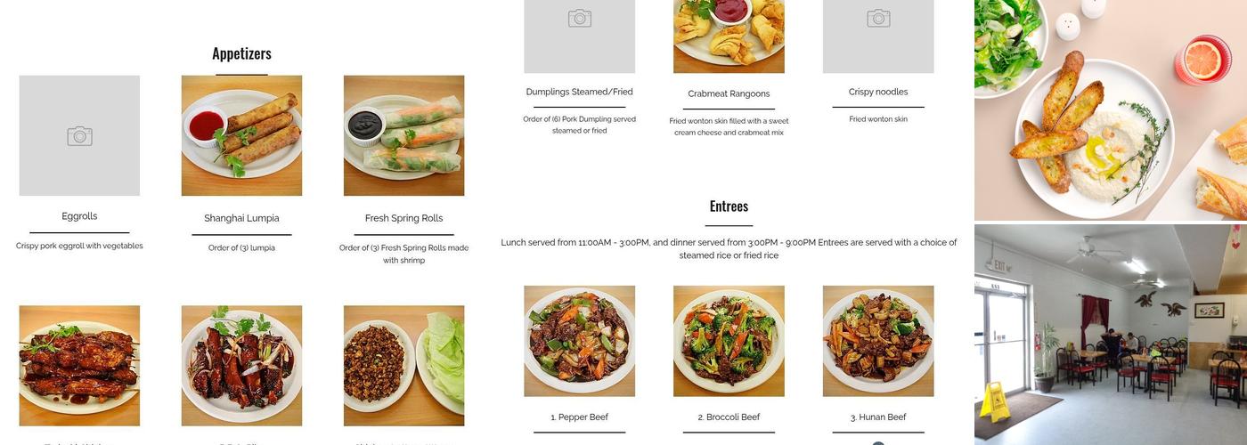 Asian Garden Menu