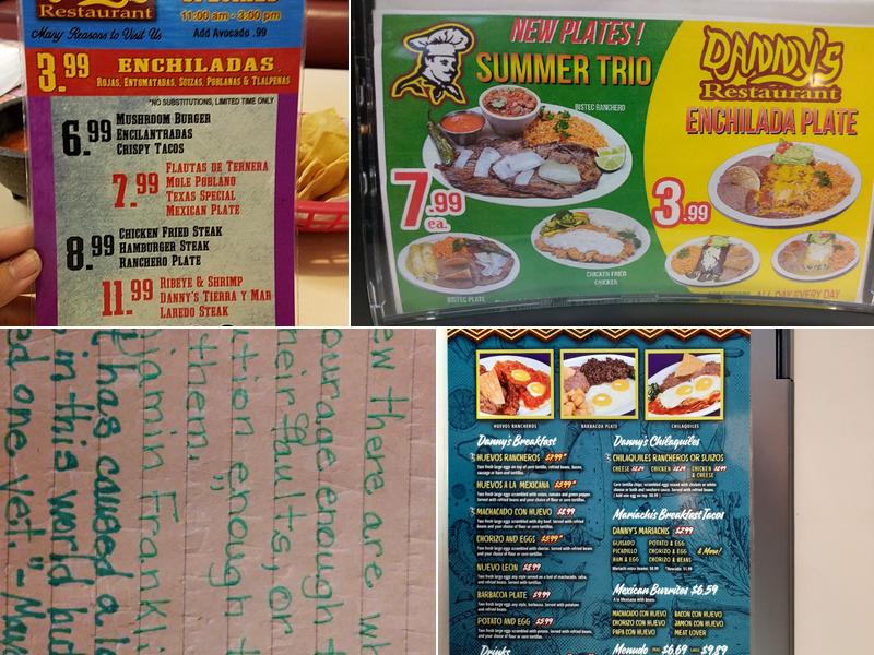 Danny's Menu
