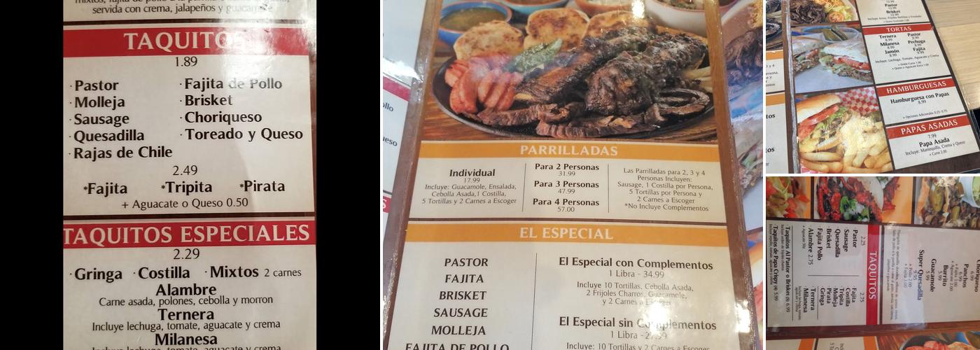 Taquitos Ravi Restaurant Menu