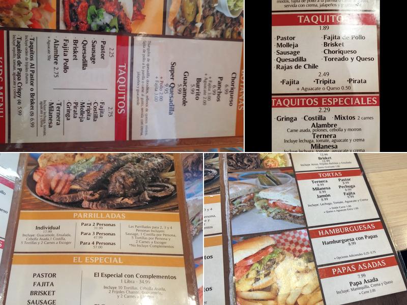 Taquitos Ravi Restaurant Menu