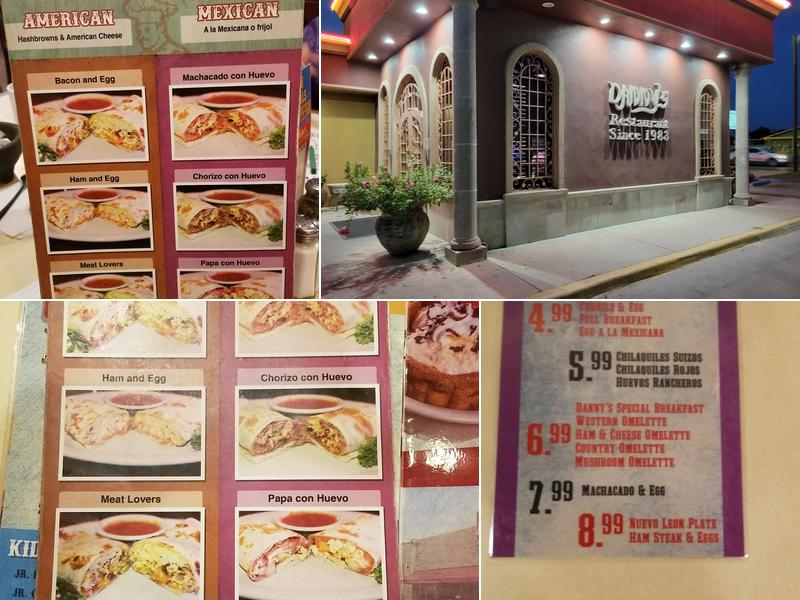 Danny's Restaurant Menu