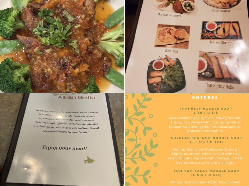 Soybean Asian Grille Menu