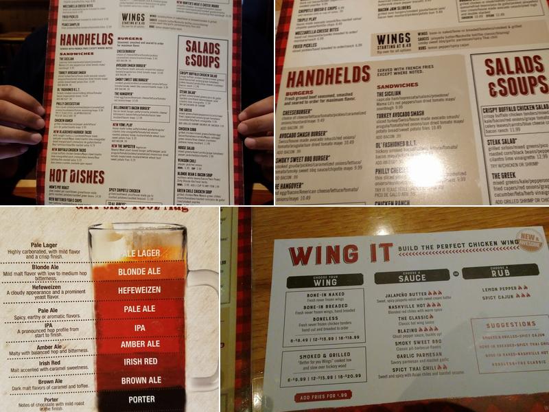 Twin Peaks Menu