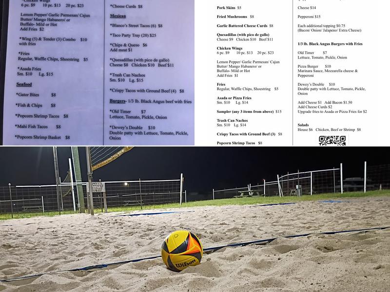 Dewey's Beer Garden Menu