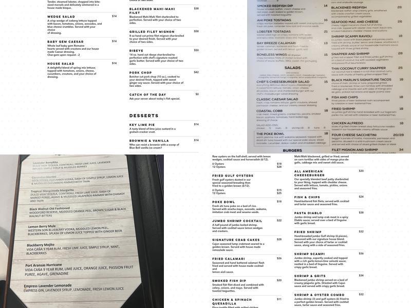 Black Marlin Bar & Grill Menu