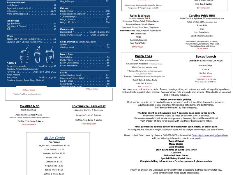 Del-Tech Cafeteria Menu