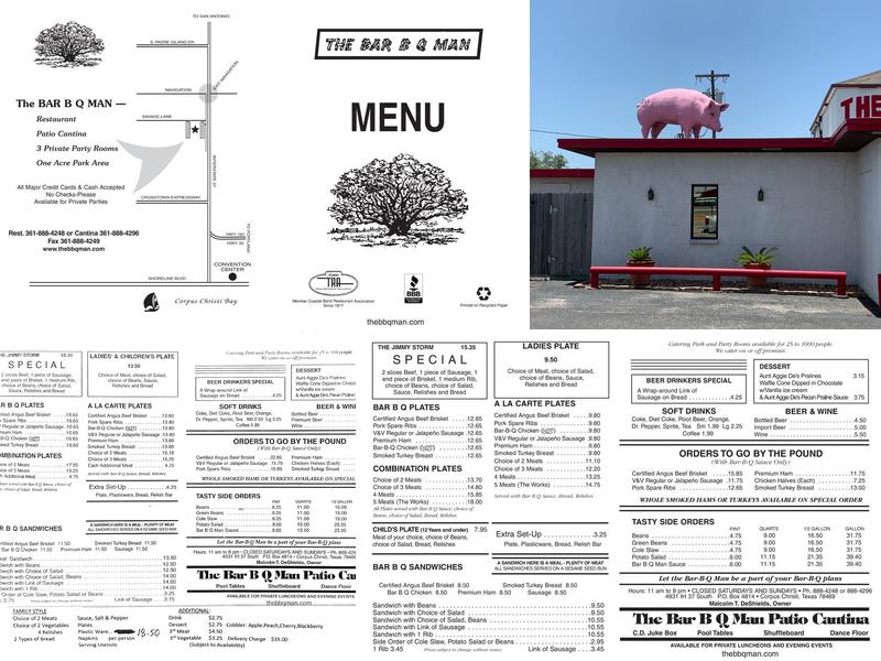 The Bar-B-Q Man Restaurant & Catering Menu