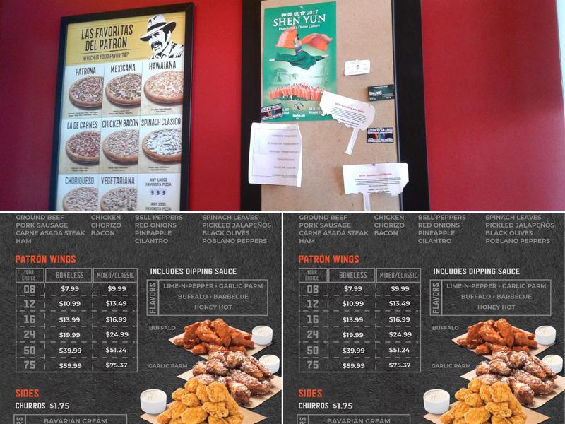 Pizza Patrón Spring Valley Road Menu