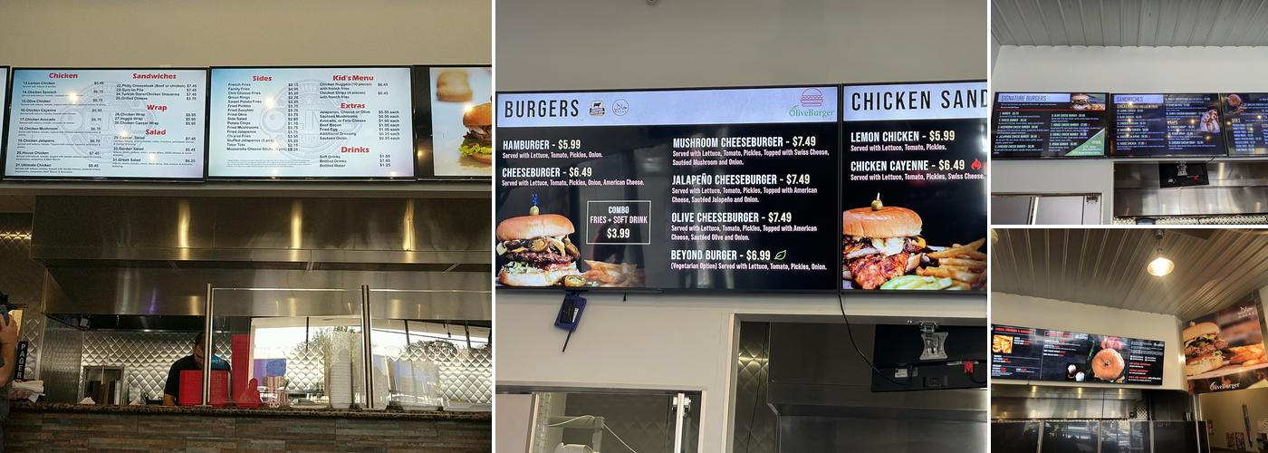 Olive Burger Menu