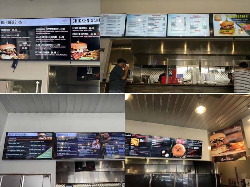 Olive Burger Menu