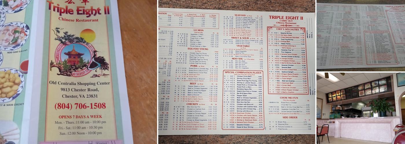 Triple Eight 2 Menu