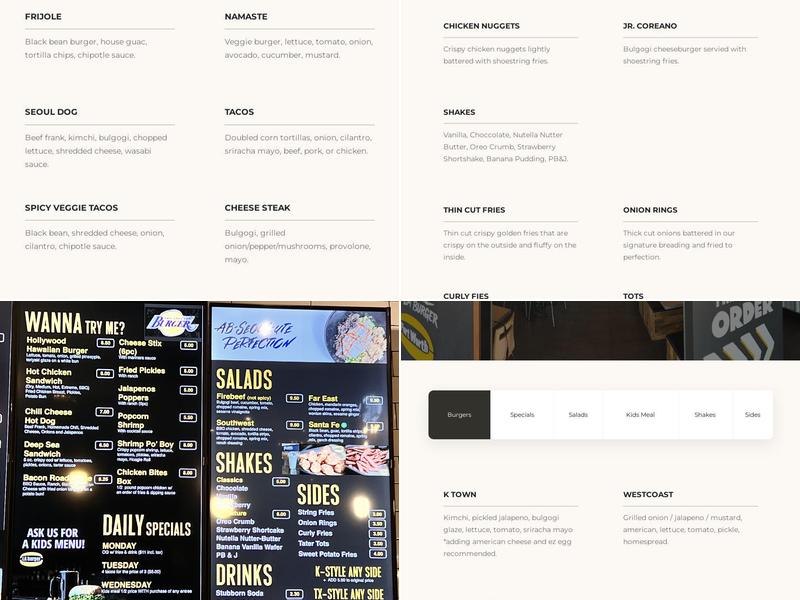 LA Burger (Hebron & Midway) Menu