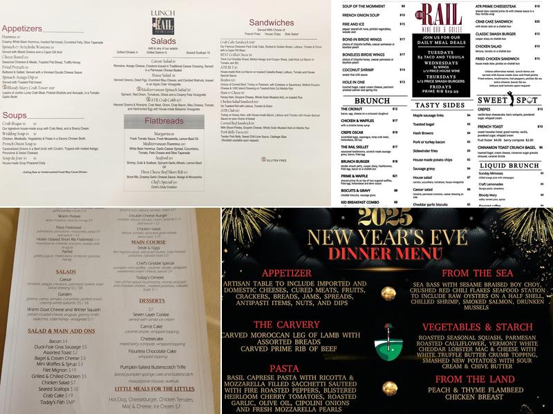 At The Rail Wine Bar & Grille Menu
