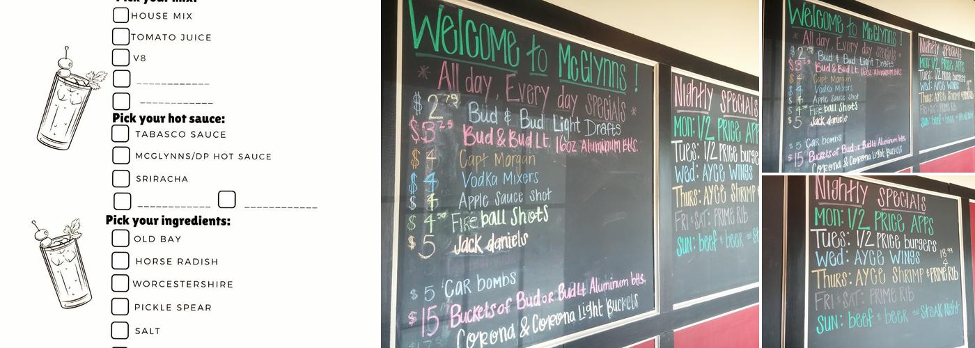 McGlynns Pub - Pike Creek Menu