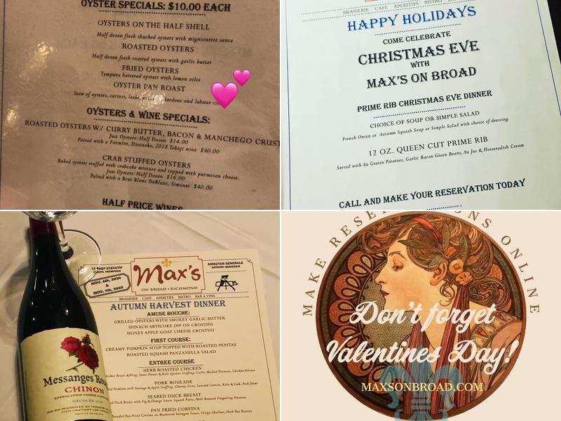 Max's On Broad Menu