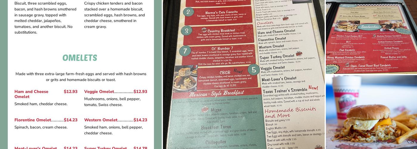 Norma's Cafe Menu