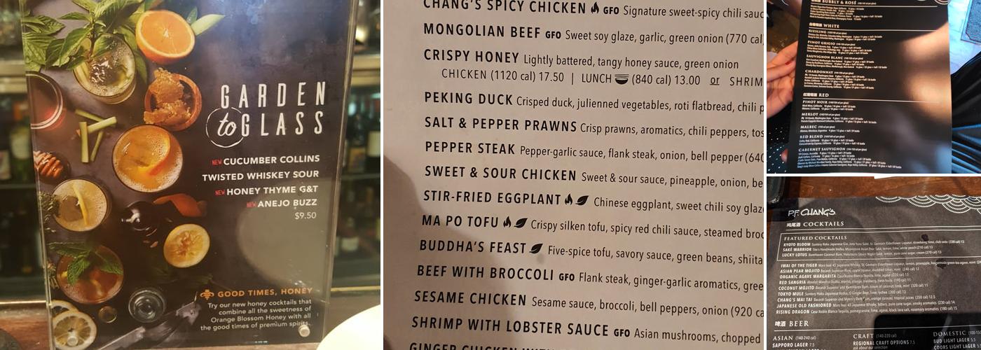 P.F. Chang's Menu