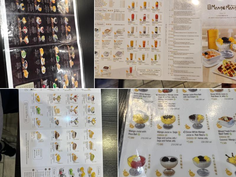 Mango Mango Dessert Menu