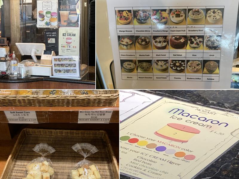 Mozart Bakery Menu