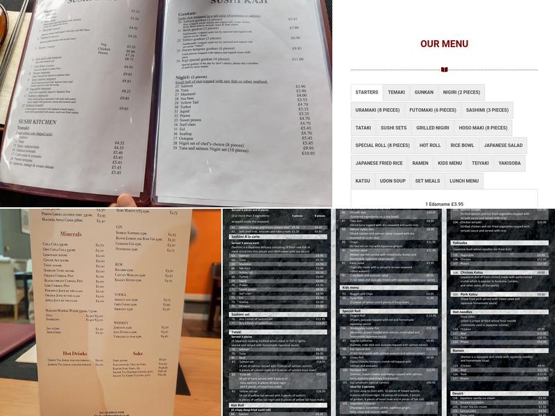 Sushi Kaji - Japanese Restaurant Menu