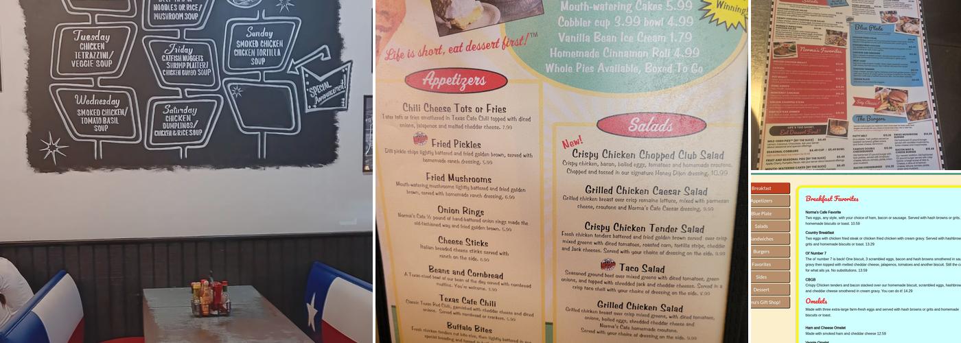 Norma's Cafe Menu
