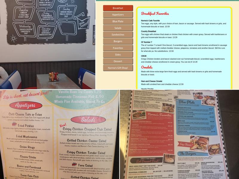 Norma's Cafe Menu