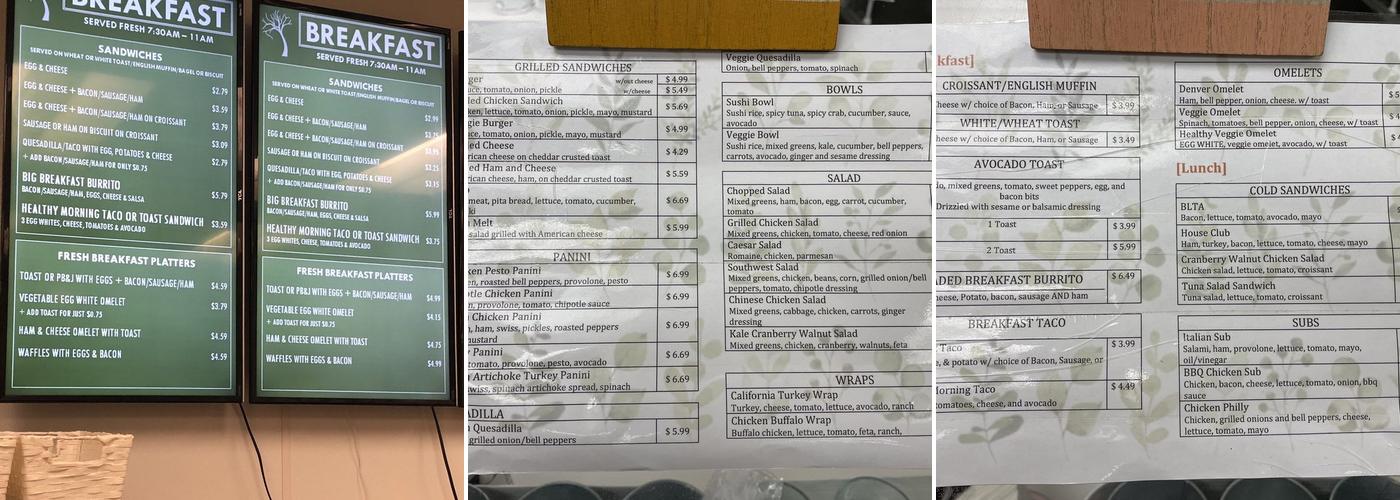 Bent Tree Tower 2 Menu